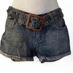 GUESS  vintage Dark Blue Jean Shorts with Belt